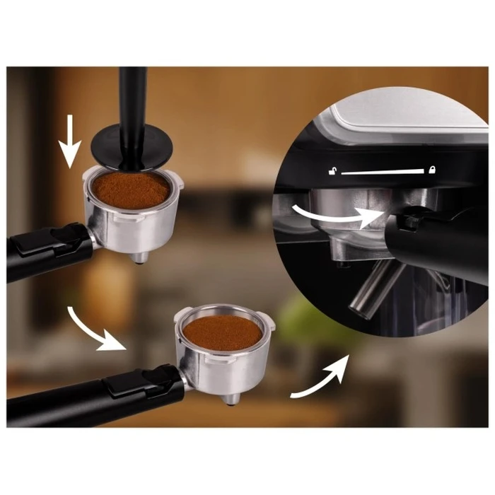 Eldom ECK1 Espresso Coffee Machine, inox (silver)
