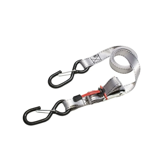 Set of 4 Master Lock 3062EURDAT Tension Straps 4 x 1.80 m with Double S-hooks and Ratchet Closure