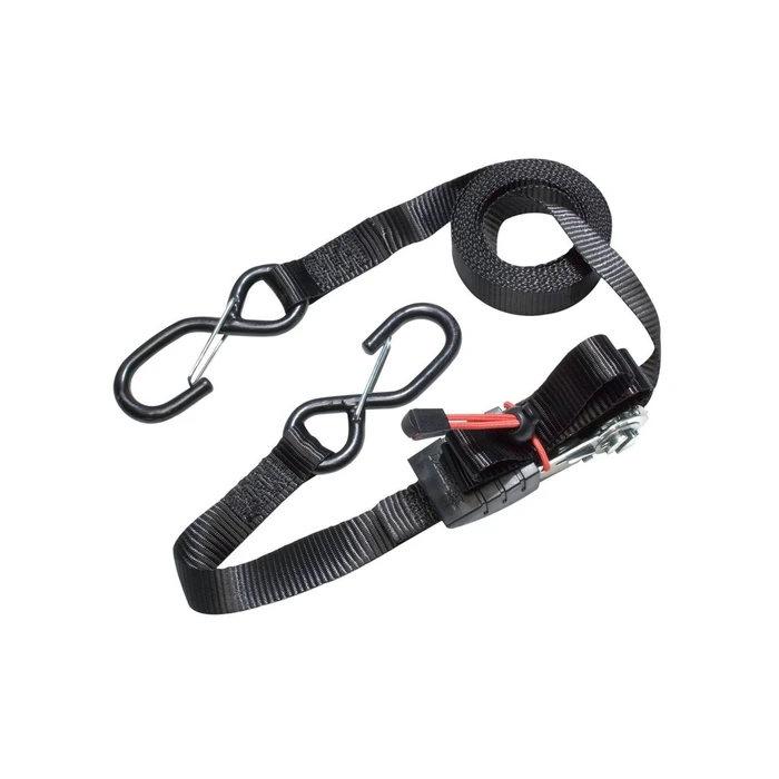Master Lock Ιμάντας Αποσκευών Αυτοκινήτου 450cm με Καστάνια & Γάντζο S για Φορτία έως 400kg Μαύρο 2τμχ 306600112