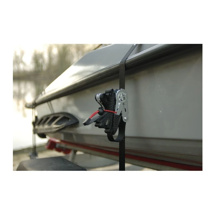Master Lock Ιμάντας Αποσκευών Αυτοκινήτου 450cm με Καστάνια & Γάντζο S για Φορτία έως 400kg Μαύρο 2τμχ 306600112