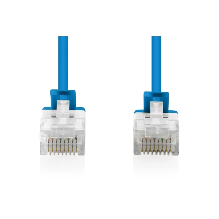 DIGITUS Patch καλώδιο CAT 6 U-UTP Slim 0,3 m Μπλε - Σετ 10 τεμαχίων