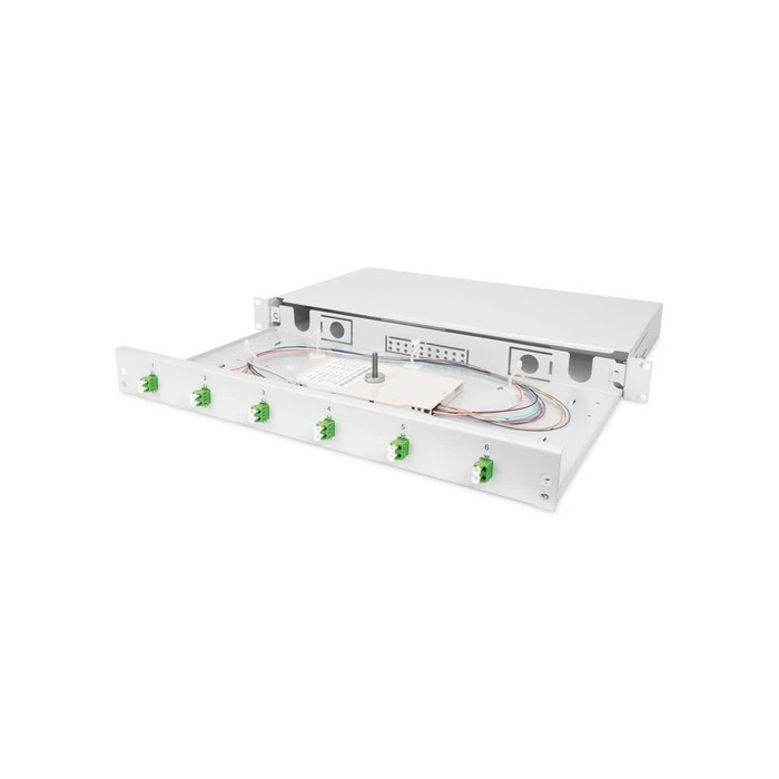 DIGITUS LWL Spleißbox 1HE, προ-εξοπλισμένη, 6x LC-APC διπλό, OS2 (DN-96330/9APC)