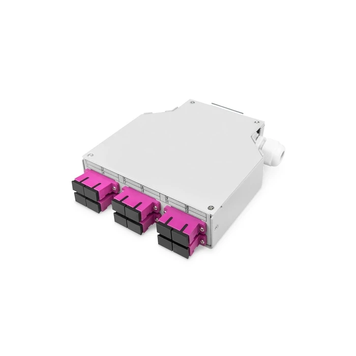 DIGITUS LWL Hutschienenbox MM-OM4, equipped with SC adapters and pigtails (DN-963850-4)