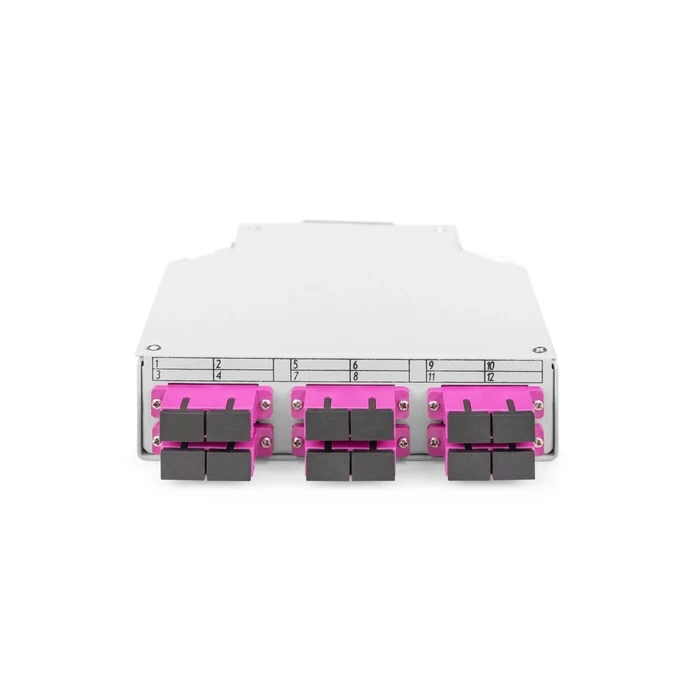 DIGITUS LWL Hutschienenbox MM-OM4, equipped with SC adapters and pigtails (DN-963850-4)