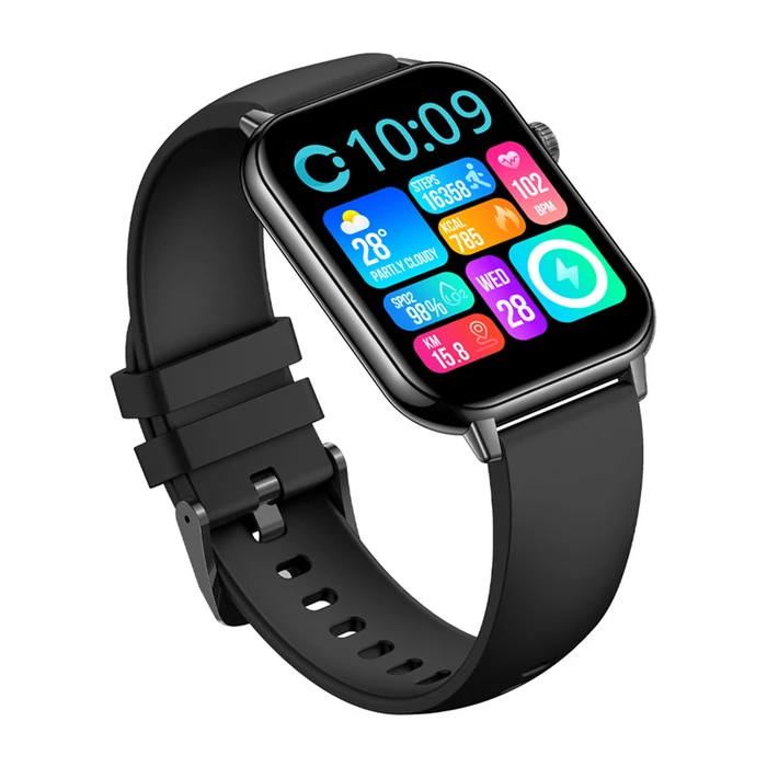 Colmi C28 Smartwatch με Παλμογράφο (Μαύρο)