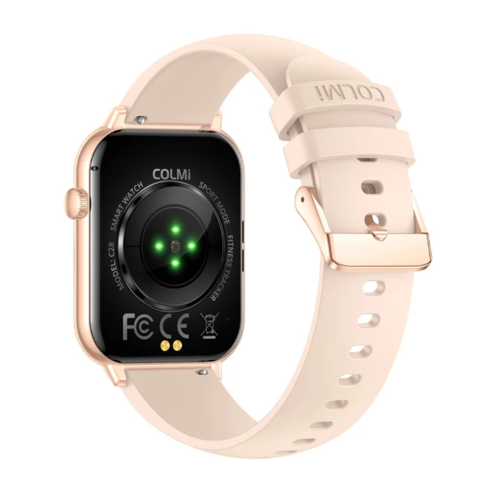 Colmi C28 Smartwatch με Παλμογράφο (Χρυσό) - Λουράκι Σιλικόνης