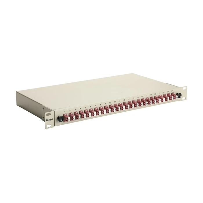 Equip 1U 19" LWL Splice Box 24-Port LC-Duplex OM4 - Complete (grey), SKU 591937, MPN 337215