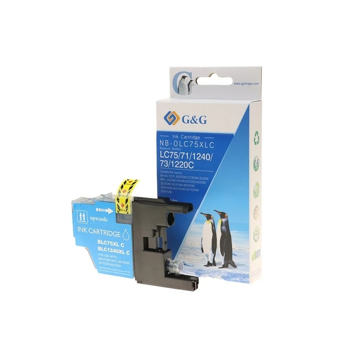 G&G Compatible Ink Cartridge for Brother LC-1240C — Cyan (SKU 592009, MPN 14511)