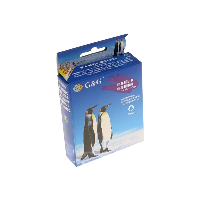 G&G Compatible Inkjet Cartridge for Brother LC-1000C/LC-970C Cyan 400 Pages 1pc (NP-B-0051C)