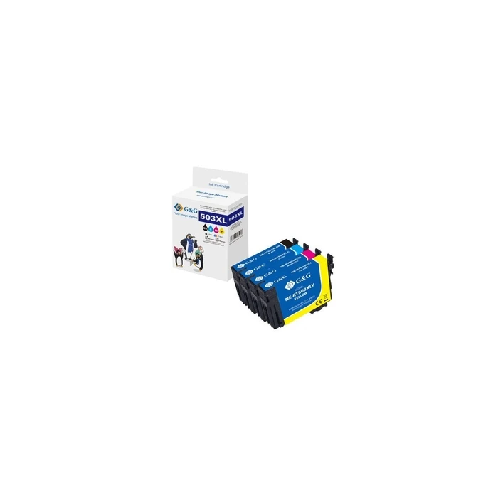 G&G 4 Ink Cartridges Replacement for Epson 503XL - Multipack (Black, Cyan, Magenta, Yellow) - SKU 592315