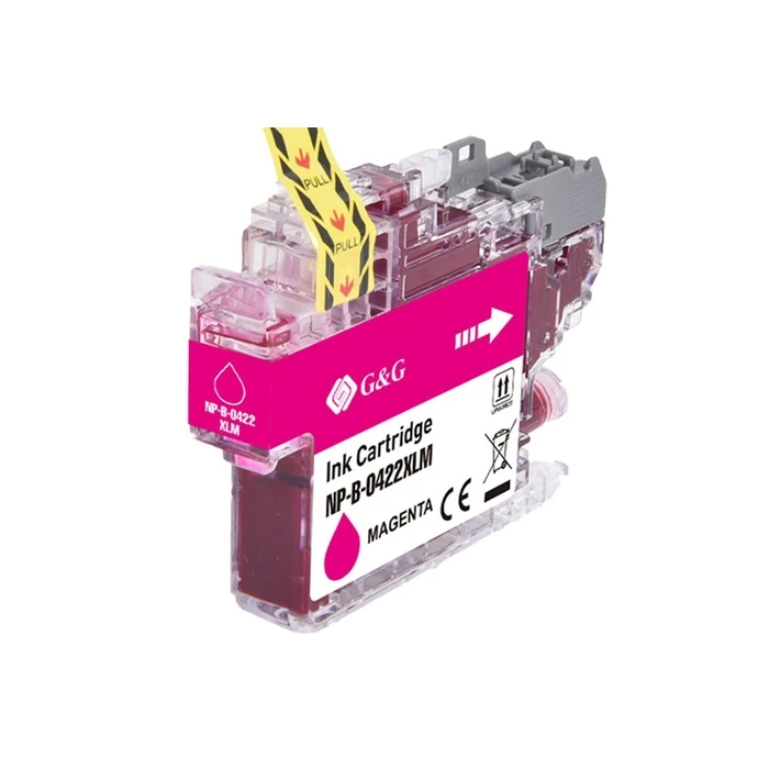 G&G Compatible Ink Cartridge for Brother LC422XLM (Magenta, XL, ~1,500 pages)
