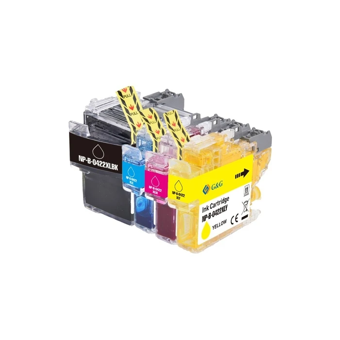 G&G 4er Set Ink Cartridges replacing Brother LC422XLVAL (Black, Cyan, Magenta, Yellow)