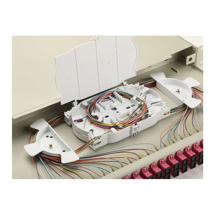 Equip LWL Splice Box 24-Port SC-Duplex OM4 19" 1U complete gray (SKU 592420, MPN 337315)