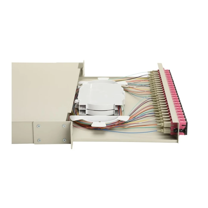 Equip LWL Splice Box 24-Port SC-Duplex OM4 19" 1U complete gray (SKU 592420, MPN 337315)