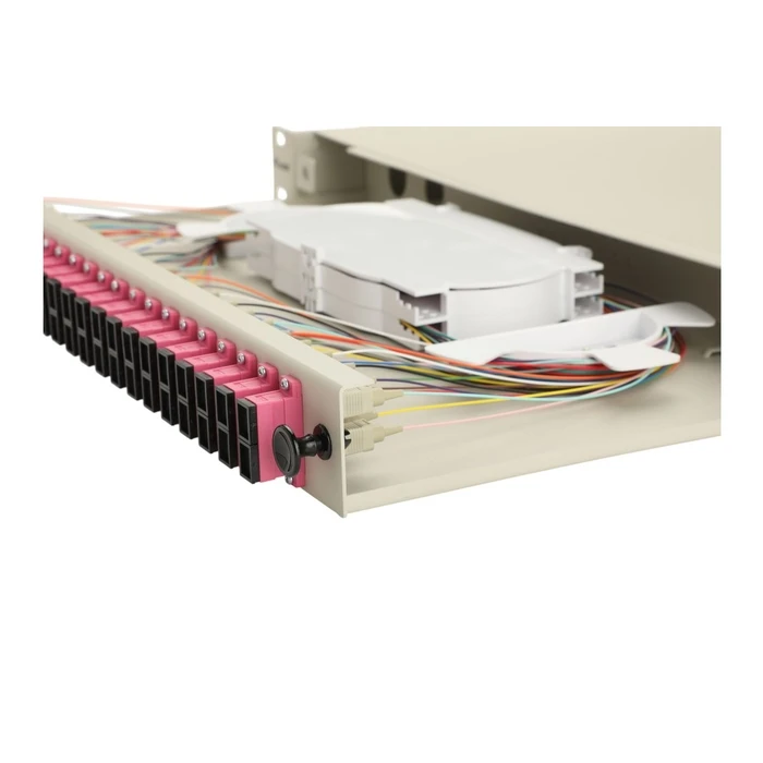 Equip LWL Splice Box 24-Port SC-Duplex OM4 19" 1U complete gray (SKU 592420, MPN 337315)