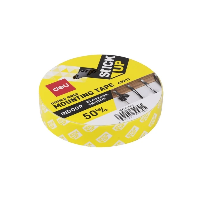 Deli Stick Up Adhesive Double-Sided Foam Tape White 5 m x 25.4 mm A35113