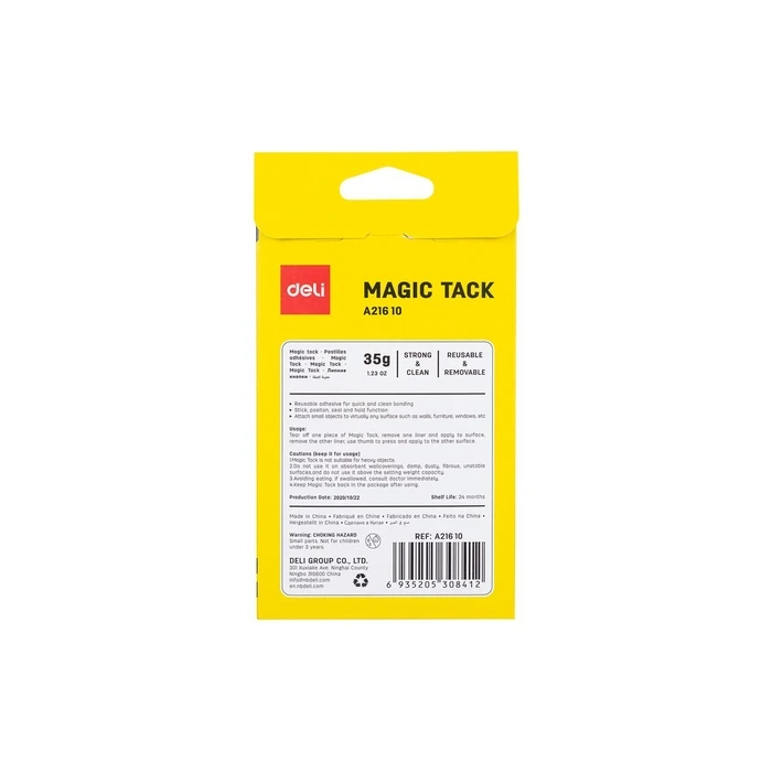 Deli Magic Tack Adhesive Dots 10x10mm General Purpose 35g 60pcs