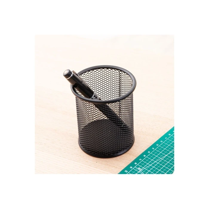 deli Metal Pencil Holder Black 10x9 cm (Model D420190) - 1 pc
