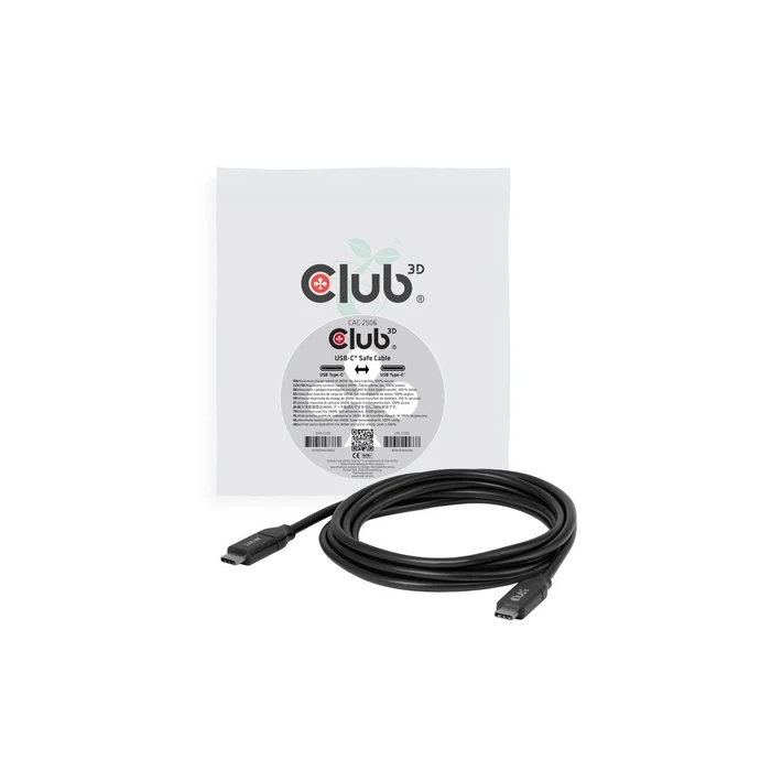 Club3D καλώδιο USB-C αρσενικό - USB-C 240W Μαύρο 3m CAC-2506