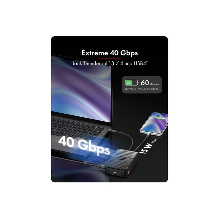 Icy Box USB-C Docking Station με HDMI 4K PD και σύνδεση 2 Οθονών Μαύρο (IB-RD2818DK-40G)