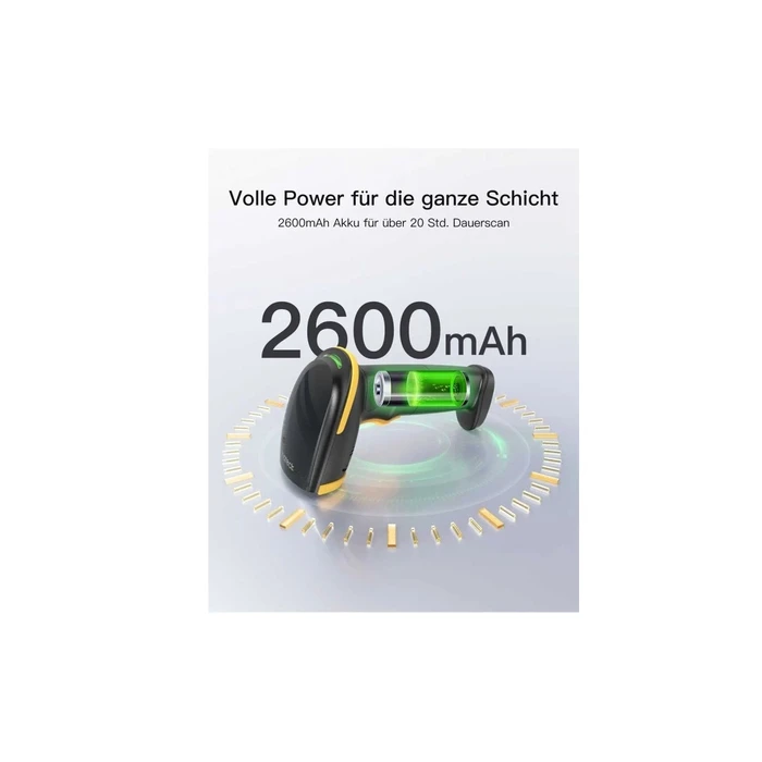 inateck BCST-24 Ασύρματος 1D CCD Σαρωτής Barcode (Μαύρο) - Κιτ
