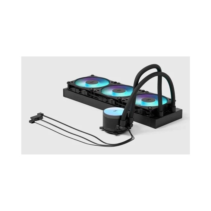 Fractal Design WAK Radius 360 RGB Black — AIO CPU Liquid Cooler 360mm with 3x120mm RGB Fans