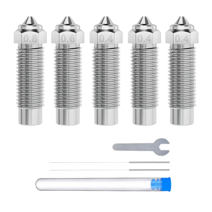 ELEGOO Σετ Σκληρών Ακροφυσίων για Neptune 4 / Neptune 4 Max / Neptune 4 Plus (0.4mm, 0.6mm, 0.8mm)