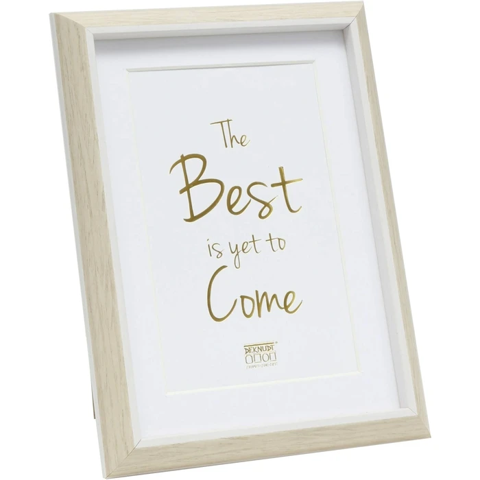 Deknudt Plastic Picture Frame Nature/White 20x30 cm (with passepartout)