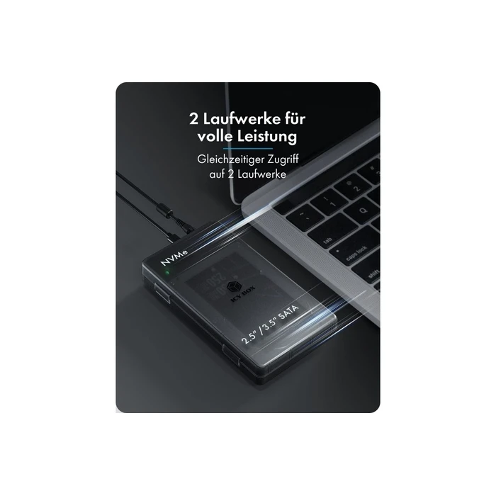 Icy Box Docking Station για Σκληρούς Δίσκους SATA & M.2 NVMe IB-3882MSCL-CU31