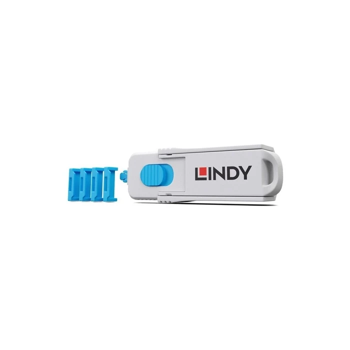 Lindy Port Blocker HDMI 1 Key + 4 x Blocks Blue