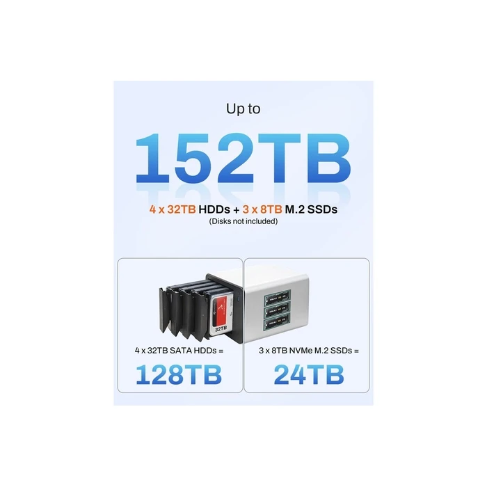 TERRAMASTER F4-425PRO (N305) NAS, 8GB DDR5 (Diskless)