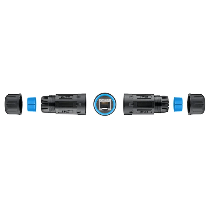 Σύνδεσμος Δικτύου Goobay αδιάβροχος RJ45 Cat 6A 59582, IP68, μαύρος
