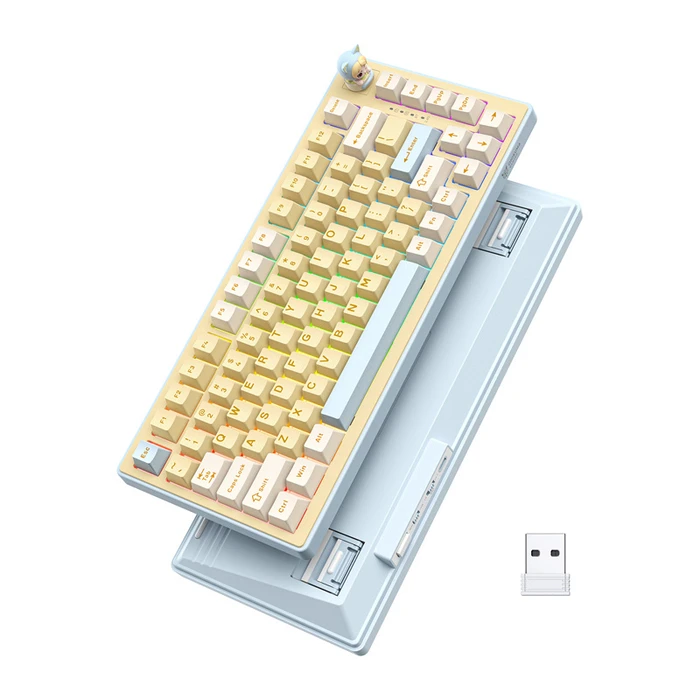 ONIKUMA MT707 82 Πλήκτρων Μηχανικό Gaming Πληκτρολόγιο (Κίτρινο)