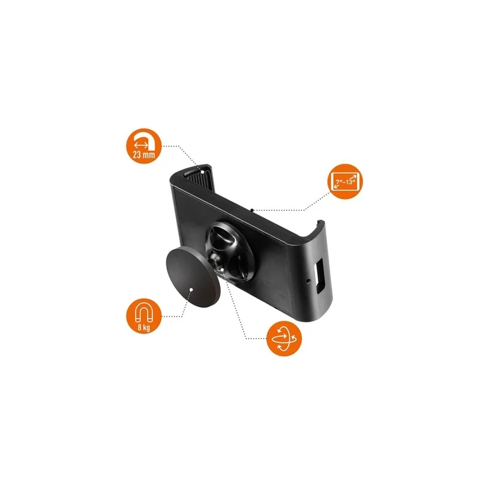 DURABLE TOUGH MAGNETIC XL Tablet Holder, 7–13 inches, 8 kg, Black