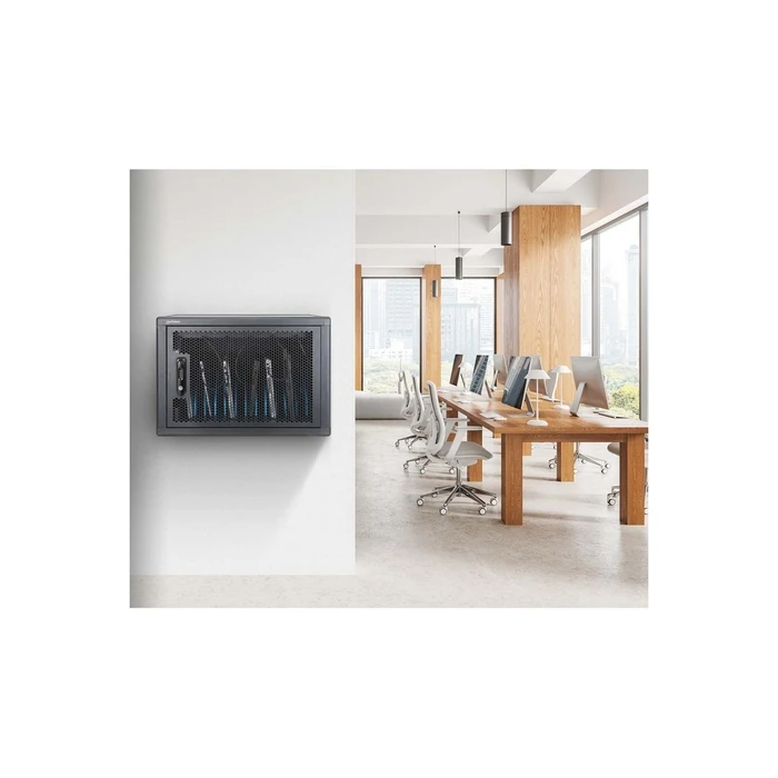 Manhattan Επιτοίχια Καμπίνα Rack 39.5x29cm Γκρι (12 θύρες USB-C, 65W/θύρα)
