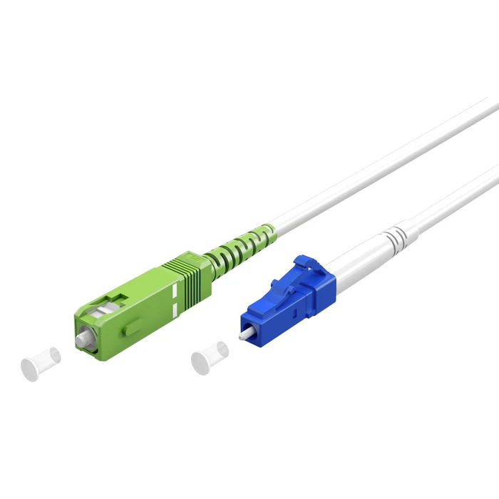 GOOBAY fiber optic cable SC-APC to LC-UPC Singlemode OS2 0.5m White (59607)