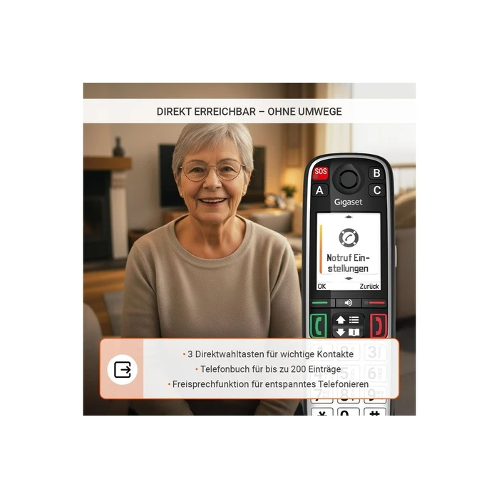 Gigaset EASY 500 — Εύκολο ασύρματο τηλέφωνο για ηλικιωμένους