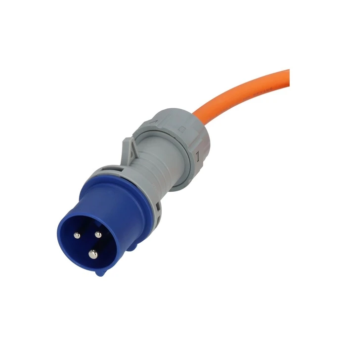 Brennenstuhl Adapter Cable 1.5 m — CEE plug to Schuko coupling, IP44, Orange (SKU 596502, MPN 1132920125)