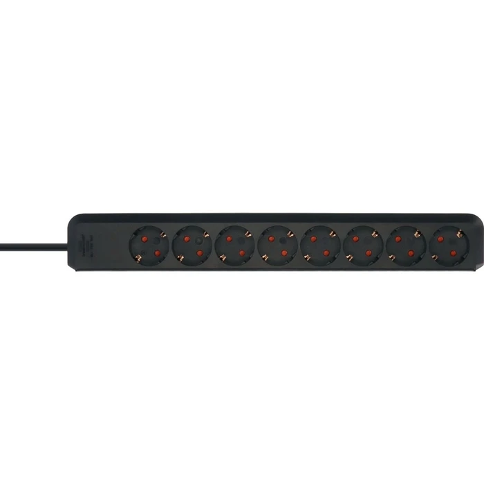 Brennenstuhl Eco-Line πολύπριζο 8 θέσεων μαύρο 5 m H05VV-F 3G1.5