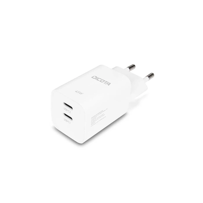 Dicota 2-port GaN Wall Charger (45W) EU λευκό - D32182