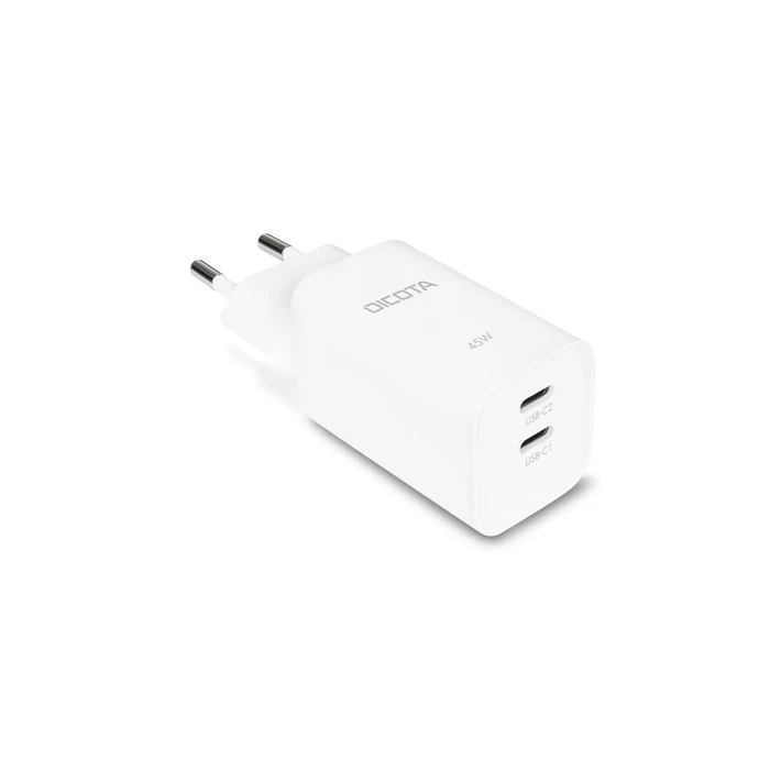 Dicota 2-port GaN Wall Charger (45W) EU λευκό - D32182