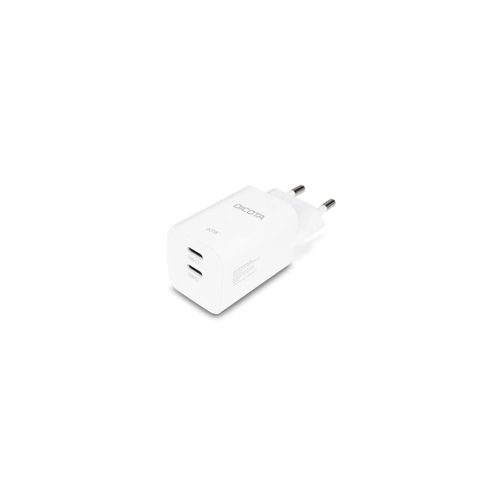 Dicota 2-port GaN φορτιστής τοίχου (65W) EU, λευκό
