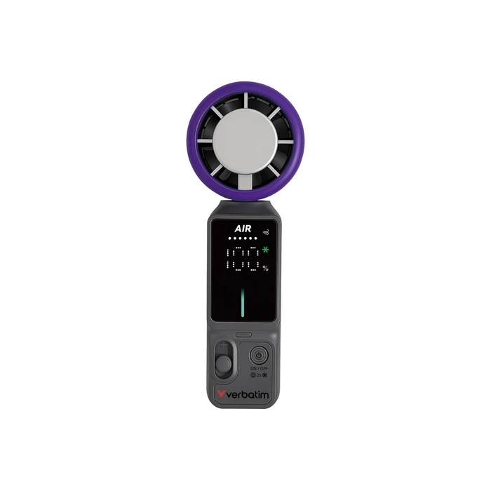 Verbatim Cool 'n' Go Ice Touch Pro Handheld Fan Purple/Grey