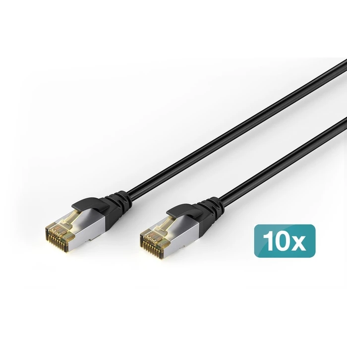DIGITUS CAT 6A S/FTP Outdoor Patch Cable, 10 pcs, 2 m, black (DK-1644-A-020-OD-10)