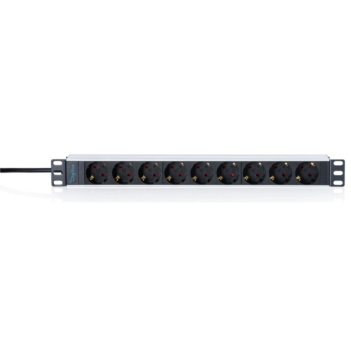Πολύπριζο Rack DIGITUS 1HE 9-θέσεων με Schuko (45°)