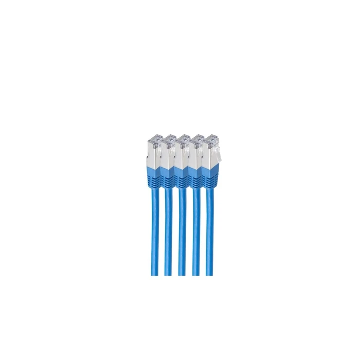 Shiverpeaks Patch Cable Cat6 S/FTP LSZH VE5 Blue, 0.25 m (Pack of 5)