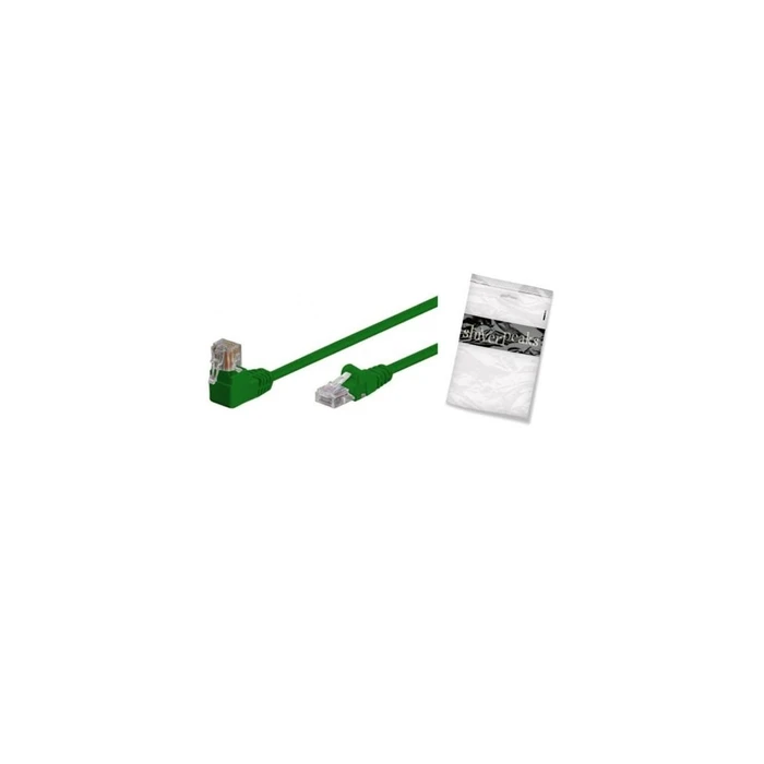 shiverpeaks BASIC-S Patchkabel Cat6 S/FTP PIMF angled-to-straight RJ45 green 1.0 m