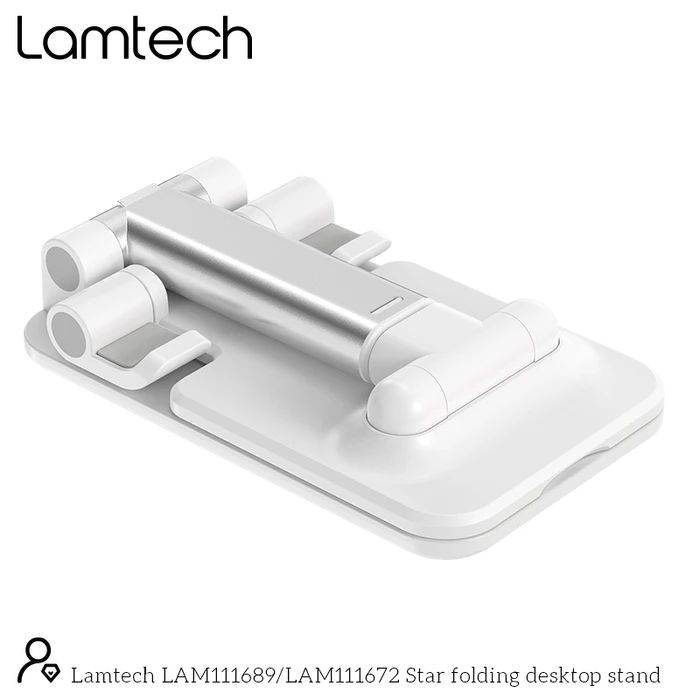 Βάση Tablet Lamtech 2IN1 FOLDING Desktop and Smartphones WHITE