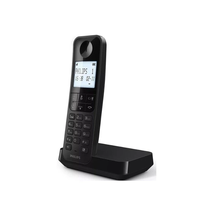 Ασύρματο Τηλέφωνο Philips D2701B/GRS Μαύρο (Ελληνικό Μενού) με ανοιχτή ακρόαση, φραγή κλήσεων και 50 μνήμες