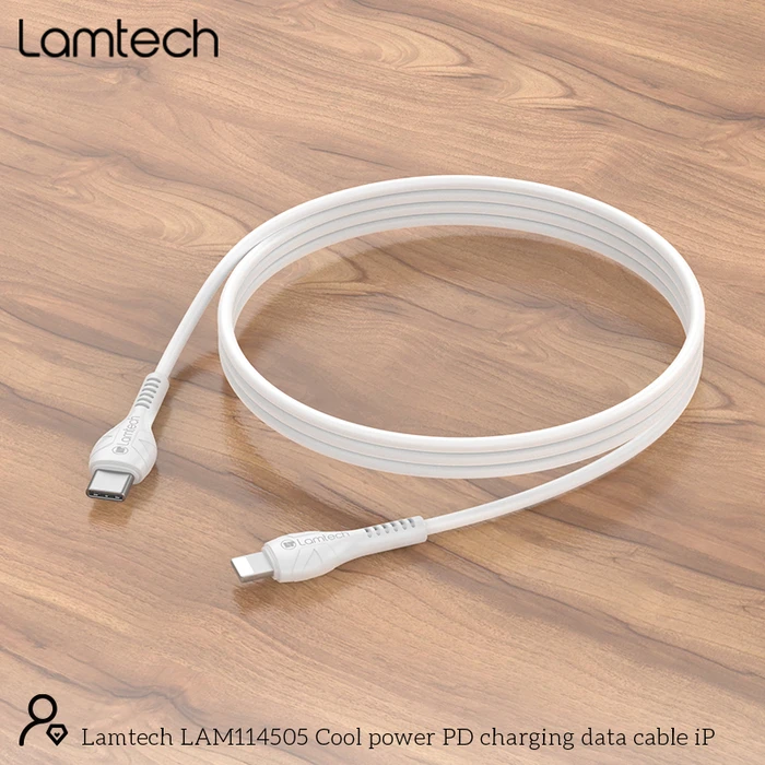 Καλώδιο USB Type-C To Lightning Lamtech Fast Charging And Data 1m 27w White